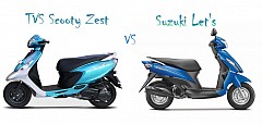 TVS Scooty Zest VS Suzuki Let's : A Brief Comparison