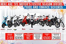 Here are TVS Motor's Festive Season Offers-Price and Finance Schemes