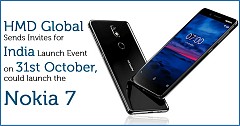 HMD Global Sends Invites for India Launch Event on 31st October, could launch the Nokia 7