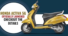 Honda Activa 5G Launched Priced for INR 52,460