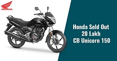 Honda CB Unicorn 150 Surpasses 20 Lakhs Unit Sales Milestone