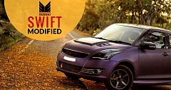 Maruti Swift Caught In Matte Purple And Sporty Look
