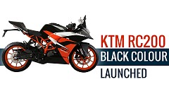 KTM RC200 Now Available in Black Colour Variant at INR 1.77 lakh