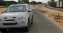 Isuzu MU-X Facelift Caught While Testing In India