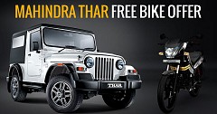 New Mahindra Thar CRDe 4x4 With A Free Bike Offer