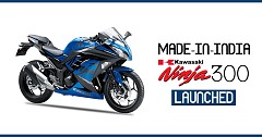 New Made in India Kawasaki Ninja 300 Launched at INR 2.98 lakh