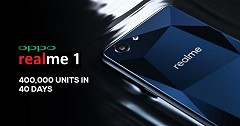 Oppo Realme 1 Crossed Sales of 400,000 Units Till Now