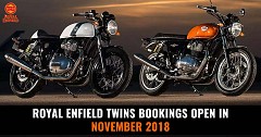 Royal Enfield Interceptor and Continental GT 650 Bookings to Open in November 2018