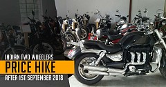 Indian Two Wheelers to See Price Hike After 1st September 2018