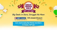 Amazon Great Indian Sale 2019 Starts From Jan 20 to 23 Jan