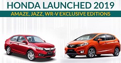 Honda Just Launched 2019 Amaze, Jazz, WR-V Exclusive Editions