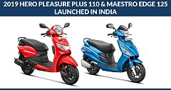 2019 Hero Pleasure Plus 110 and Maestro Edge 125 Launched in India
