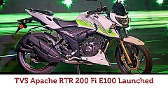 TVS Launches Ethanol-powered Apache RTR 200 Fi E100 at INR 1.20 lakh