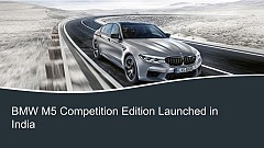 BMW M5 Competition Edition Launched in India, Priced at INR 1.55 Crore