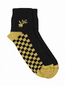 Playboy Men Yellow Black Socks