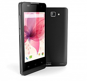 Lava Iris 400Q Black Front,Back And Side
