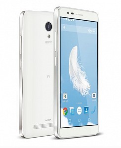 Lava Iris Fuel F1 White Front,Back And Side