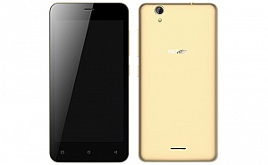 Gionee Pioneer P5 Mini Gold Front And Back