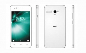 Lava A55 White Front,Back And Side