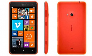 Nokia Lumia 625 Orange Front,Back And Side