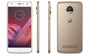 Motorola Moto Z2 Play Fine Gold Front,Back And Side
