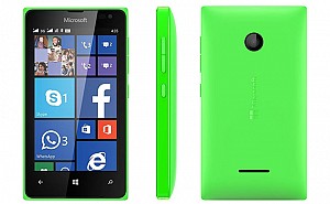 Microsoft Lumia 435 Bright Green Front,Back And Side