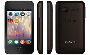 Alcatel OneTouch Fire C Black Front,Back And Side