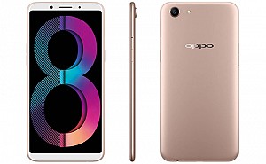 Oppo A83 Champagne Gold Front,Back And Side