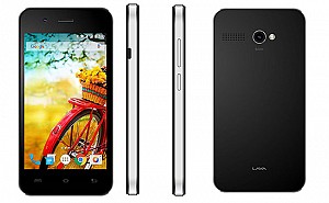 Lava Iris Atom Black Front,Back And Side