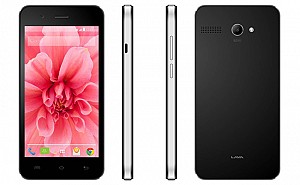 Lava Iris Atom 2 Black Front,Back And Side