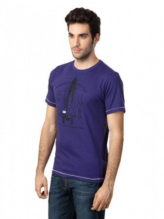 Locomotive Men Purple T Shirt