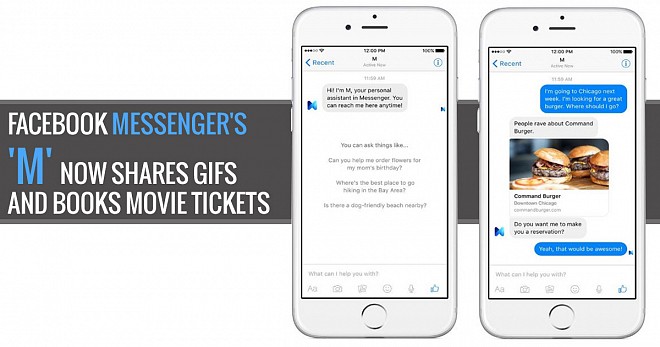 Facebook Messenger\'s M Assistant Can Now Suggest GIFs, Book Movie Tickets