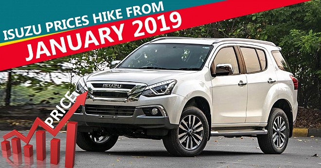 Isuzu Prices Hike From January 2019