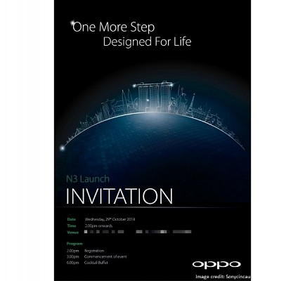 Oppo N3 Official Invite
