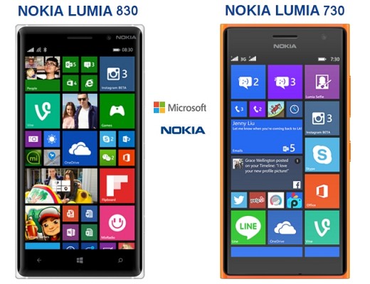 Microsoft Lumia 730 and Lumia 830