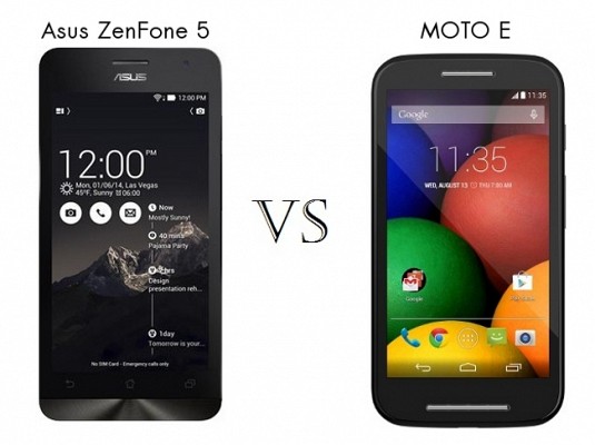 Asus ZenFone 5 and Moto E