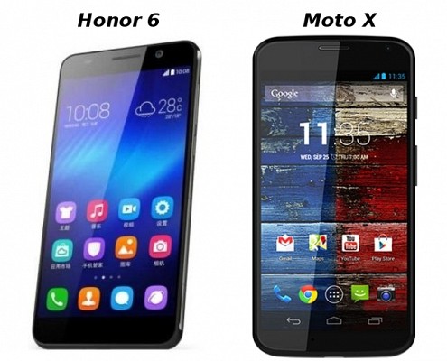 Moto X and Honor 6