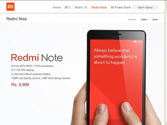 Xiaomi redmi Note India Launch on December 2