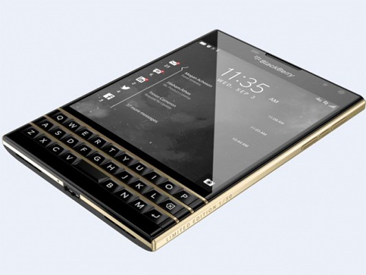 BlackBerry Passport Black and Gold Limited Edition Model