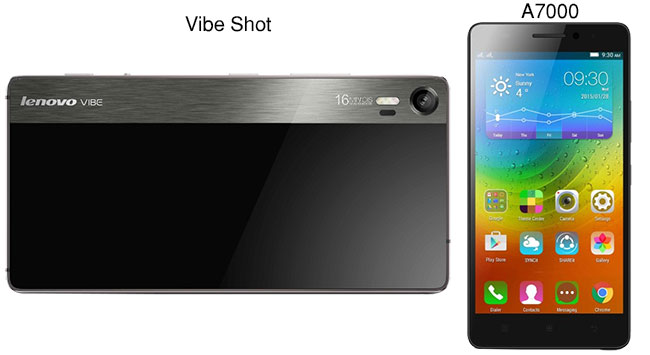 Lenovo Vibe Shot and A7000