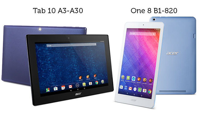  Acer Iconia Tab 10 A3-A30 and One 8 B1-820