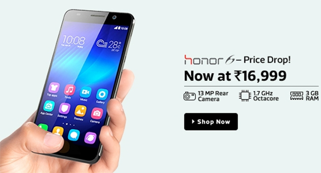 Huawei Honor 6 on Flipkart