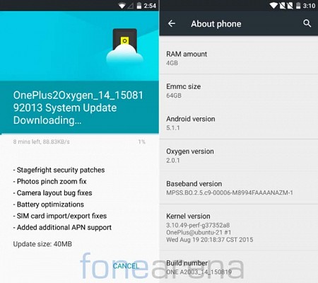 OnePlus 2 Oxygen OS 2.1.0