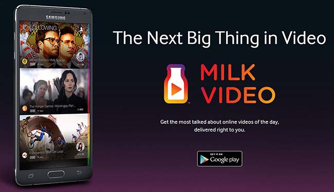 Milk Video app by Samsung