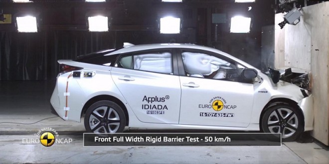 2016 Toyota Prius Undergoing Front Impact Test Via Euro NCAP 