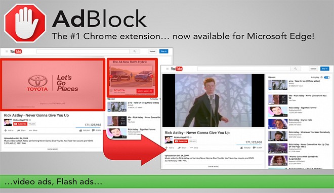 Win-10 Insider Preview users get Adblock extension support