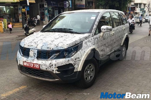 Tata Motors upcoming SUV Hexa Camouflaged