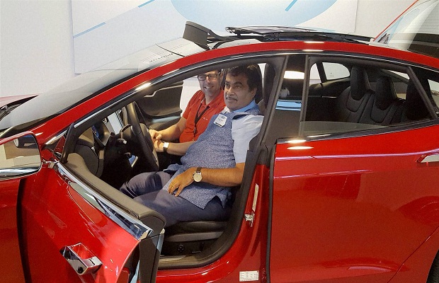 Indian Minister visit to the Tesla plant in California