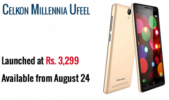 Celkon Unveils Millennia Ufeel smartphone for Rs 3,299