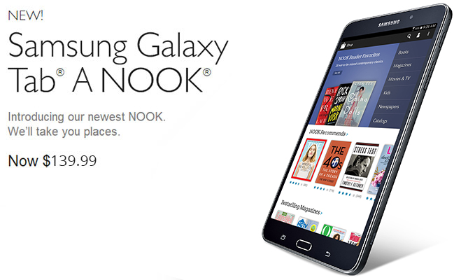 Barnes and Noble bring new Samsung Galaxy Tab A Nook tablet